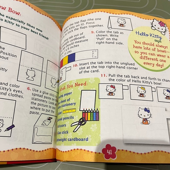 HELLO KITTY Stationery Art Craft Book Scholastic DIY Project Kawaii Sanrio 2001 - Picture 5 of 9